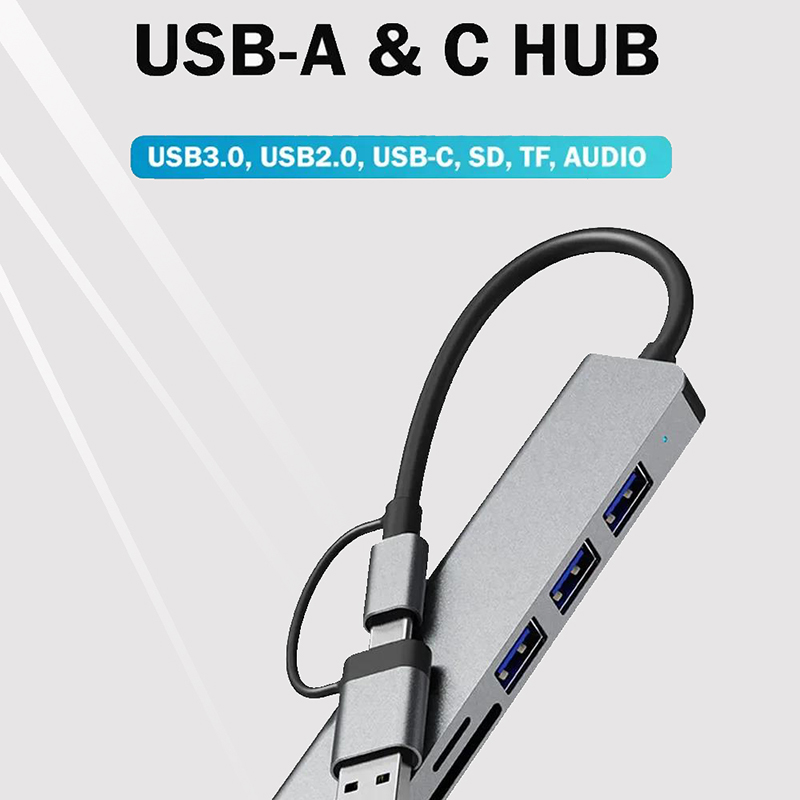 Type C Hub USB Splitter 8 In 1 - огляд і ціна Multi Port Usb Hub