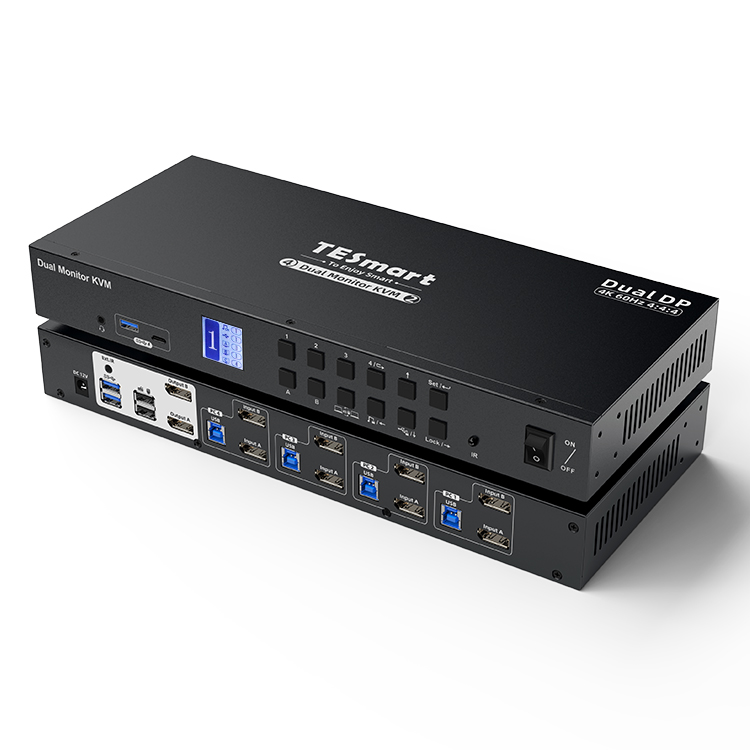 4 Port Dual Monitor KVM Switch - огляд і ціна Kvm Switch Dual Monitor