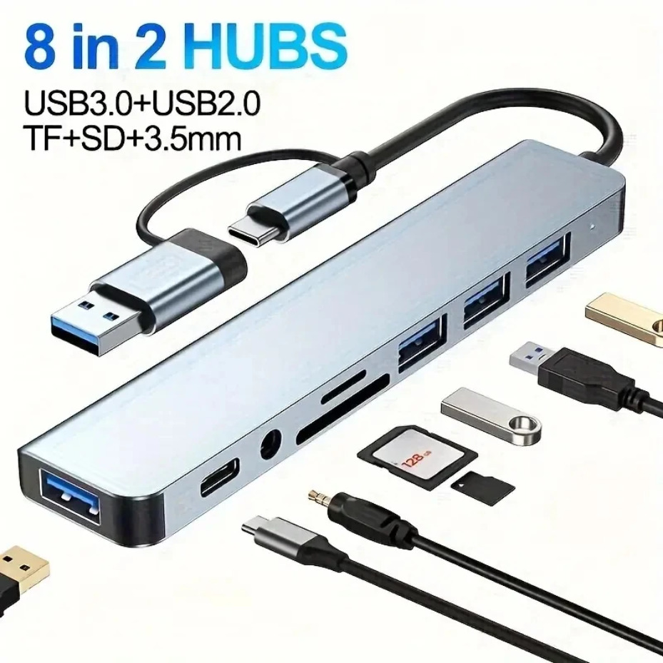 8IN1/2 Type-C Docking Station  - огляд і ціна Multi Port Usb Hub